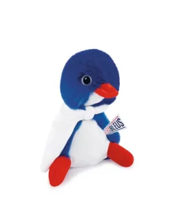 Doudou et Compagnie Allez les Bleus - Peluche poussin bleu Cocorico avec cape supporter - 20 cm> Peluches