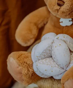 Doudou et Compagnie Balle d'activités Lapin de sucre - Blanc - 15 cm> Balles Sensorielles