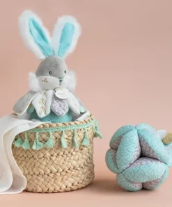 Doudou et Compagnie Balle d'activités Lapin de sucre - Vert - 15 cm><noscript><img width=