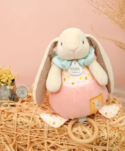 Doudou et Compagnie Boite à musique rose LAPIN CIBOULETTE - 20 cm> Boîte À Musique