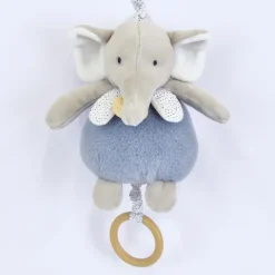 Doudou et Compagnie Boite a musique bebe - Elephant bleu - 20 cm> Boîte À Musique