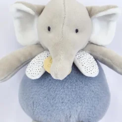 Doudou et Compagnie Boite a musique bebe - Elephant bleu - 20 cm> Boîte À Musique