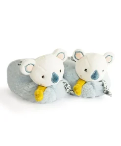 Doudou et Compagnie Chaussons bébé avec hochets Yoca le koala - 0/6 mois> Chaussons