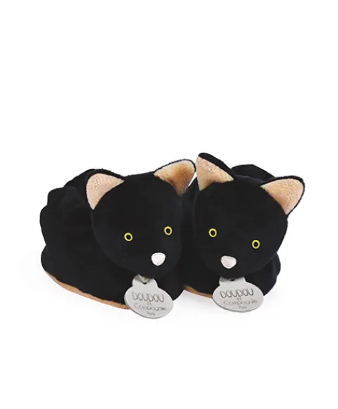 Doudou et Compagnie Chaussons bébé Chat noir - 0-6 mois> Chaussons