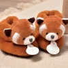 Doudou et Compagnie Chaussons bebe en peluche panda roux - Unicef - 0-6 mois> Chaussons