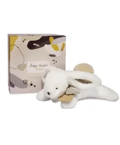 Doudou et Compagnie Coffret Pantin Lapin beige - Happy Wild - 25 cm><noscript><img width=