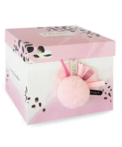 Doudou et Compagnie Coffret Pantin Lapin rose - Happy Blush - 25 cm><noscript><img width=