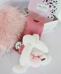 Doudou et Compagnie Coffret Pantin Lapin rose - Happy Blush - 25 cm><noscript><img width=