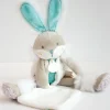 Doudou et Compagnie Coffret peluche lapin de sucre- lapin mouchoir vert - 31 cm> Peluche Avec Doudou
