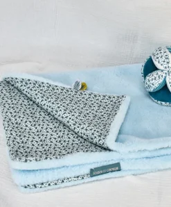 Doudou et Compagnie Couverture bébé plaid Douceur Yoca le koala - Bleu - 70 x 100 cm><noscript><img width=