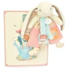 Doudou et Compagnie Doudou attache-sucette - LAPIN CIBOULETTE - 19 cm> Doudou Attache-Sucette