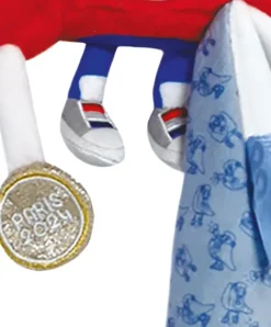 Doudou et Compagnie Doudou Bebe Champion - Peluche mascotte Paris 2024 - 22 cm> Doudou Plat