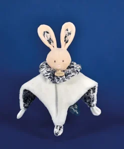 Doudou et Compagnie Doudou Lapin beige - Cocon - Balle d'éveil - 3 EN 1> Doudou Plat