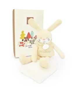 Doudou et Compagnie Doudou Lapin beige avec mouchoir - Sweety - 25 cm> Doudou Mouchoir|Peluche Avec Doudou