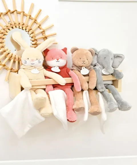 Doudou et Compagnie Doudou Lapin beige avec mouchoir - Sweety - 25 cm> Doudou Mouchoir|Peluche Avec Doudou