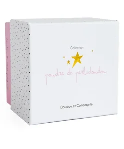 Doudou et Compagnie Doudou lapin mouchoir rose lapin étoile - 10 cm><noscript><img width=