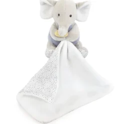 Doudou et Compagnie Doudou mouchoir elephant bleu et gris - 11 cm><noscript><img width=