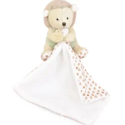 Doudou et Compagnie Doudou mouchoir hérisson vert et marron - 11 cm><noscript><img width=