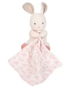 Doudou et Compagnie Doudou mouchoir lapin rose en coton BIO - 15 cm> Doudou Mouchoir|Petit Format
