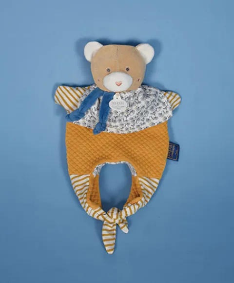 Doudou et Compagnie Doudou Ours marionnette - Petit sac - Amusette 3 EN 1> Doudou Plat|Marionnettes