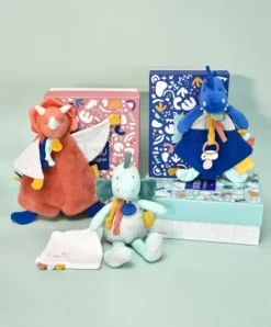 Doudou et Compagnie Doudou plat dinosaure orange Lou - 25 cm><noscript><img width=