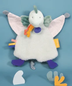 Doudou et Compagnie Doudou plat dinosaure vert Filou - 25 cm> Doudou Plat