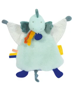 Doudou et Compagnie Doudou plat dinosaure vert Filou - 25 cm> Doudou Plat