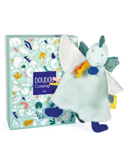 Doudou et Compagnie Doudou plat dinosaure vert Filou - 25 cm><noscript><img width=