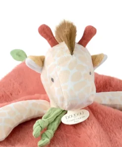 Doudou et Compagnie Doudou plat girafe beige et rouge -25 cm><noscript><img width=