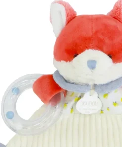 Doudou et Compagnie Doudou plat hochet billes - Renard Romarin - 21 cm><noscript><img width=