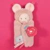 Doudou et Compagnie Doudou Souris blanche avec cape - Papillotte - 3 EN 1> Peluche Avec Doudou