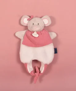 Doudou et Compagnie Doudou Souris marionnette - Petit sac - Amusette 3 EN 1> Doudou Plat|Marionnettes