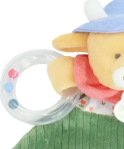 Doudou et Compagnie Doudou vache avec hochet billes - Aneth -21 cm> Doudou Plat|Hochets Et Pantins D'Activités