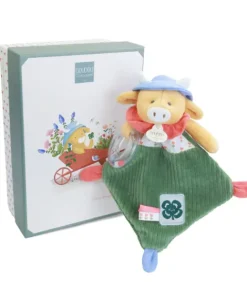 Doudou et Compagnie Doudou vache avec hochet billes - Aneth -21 cm><noscript><img width=