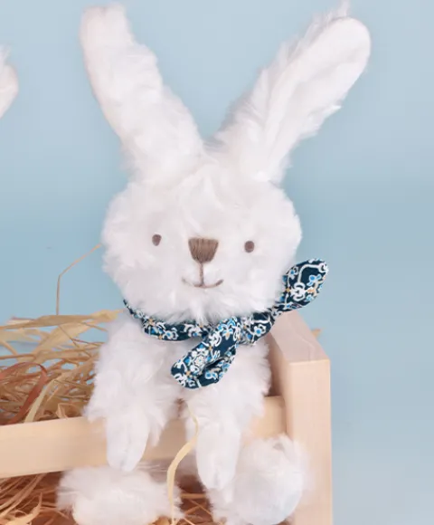 Doudou et Compagnie Lapin blanc avec chouchou -12 cm - Modèle aléatoire> Petit Format