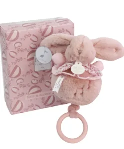 Doudou et Compagnie Lapin DOUDOU® - boite à musique lapin - 20 cm - Rose><noscript><img width=