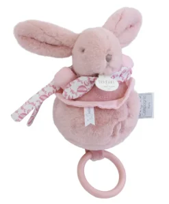 Doudou et Compagnie Lapin DOUDOU® - boite à musique lapin - 20 cm - Rose><noscript><img width=