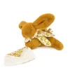 Doudou et Compagnie Lapin DOUDOU® - Peluche lapin jaune moutarde avec doudou assorti - 16 cm> Doudou Mouchoir|Petit Format