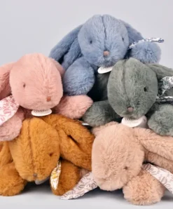 Doudou et Compagnie Lapin DOUDOU® - Peluche lapin Rose poudré - 25 cm><noscript><img width=
