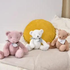 Doudou et Compagnie L'Ours Doudou® - Ours en peluche rose - 25 cm><noscript><img width=