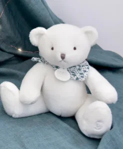 Doudou et Compagnie L'Ours Doudou® - Ours en peluche blanc - 25 cm><noscript><img width=