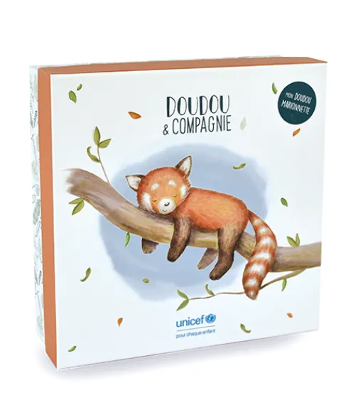 Doudou et Compagnie Marionnette à main Panda roux - 25 cm - Unicef> Marionnettes|Marionnettes
