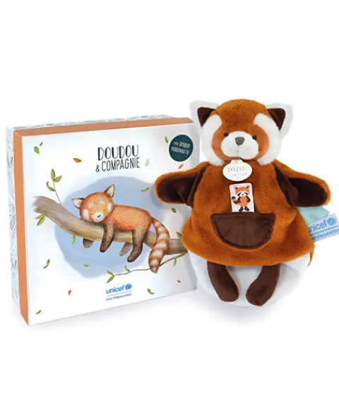 Doudou et Compagnie Marionnette à main Panda roux - 25 cm - Unicef> Marionnettes|Marionnettes