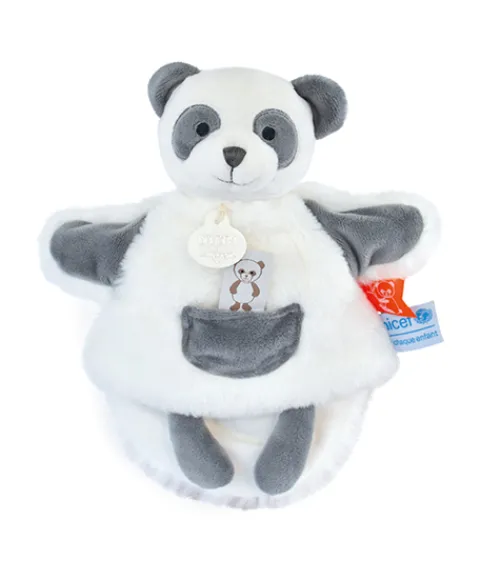 Doudou et Compagnie Marionnette à main peluche Panda - 25cm - Unicef - 0-6 mois> Marionnettes|Marionnettes