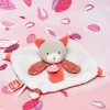 Doudou et Compagnie Mini doudou Chat corail - 20 cm> Doudou Plat