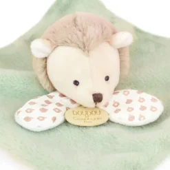 Doudou et Compagnie Mini Doudou hérisson plat vert - 19 cm> Petit Format|Doudou Plat