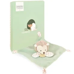 Doudou et Compagnie Mini Doudou hérisson plat vert - 19 cm><noscript><img width=