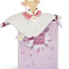 Doudou et Compagnie Mini doudou renne beige - 20 cm> Petit Format|Doudou Plat