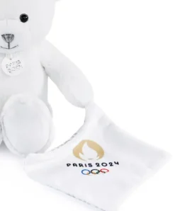 Doudou et Compagnie Ours en peluche blanc avec doudou paris 2024 - 25 cm> Peluches|Les Ours En Peluche
