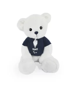 Doudou et Compagnie Ours en peluche blanc avec T-shirt Equipe de France - 30 cm> Peluches|Les Ours En Peluche